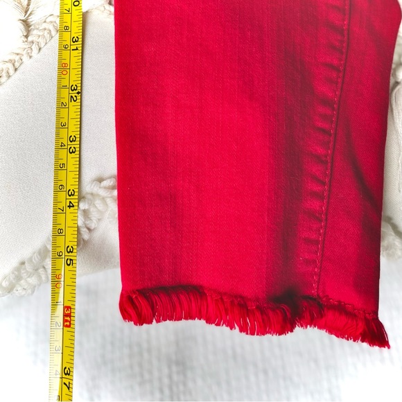 7 FOR ALL MANKIND | 28 | Frayed Hem Cigarette Skinny Cotton High Cropped Jeans - Picture 9 of 15